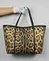 Leopard Shopping Tote, back view